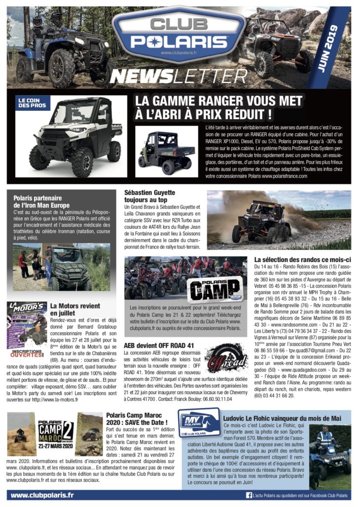 La Newsletter de Juin est là!
