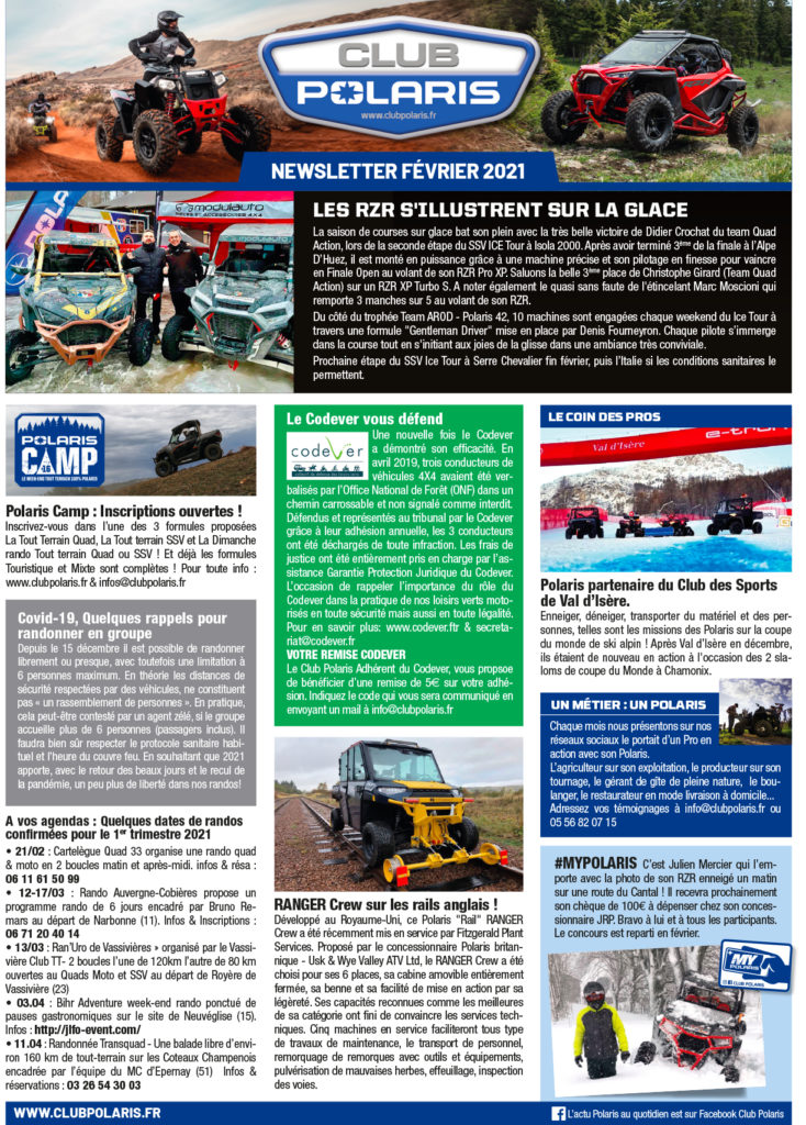 La newsletter de février est parue